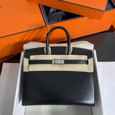 cheap quality Hermes Birkin 25 sellier black swift silver hardware